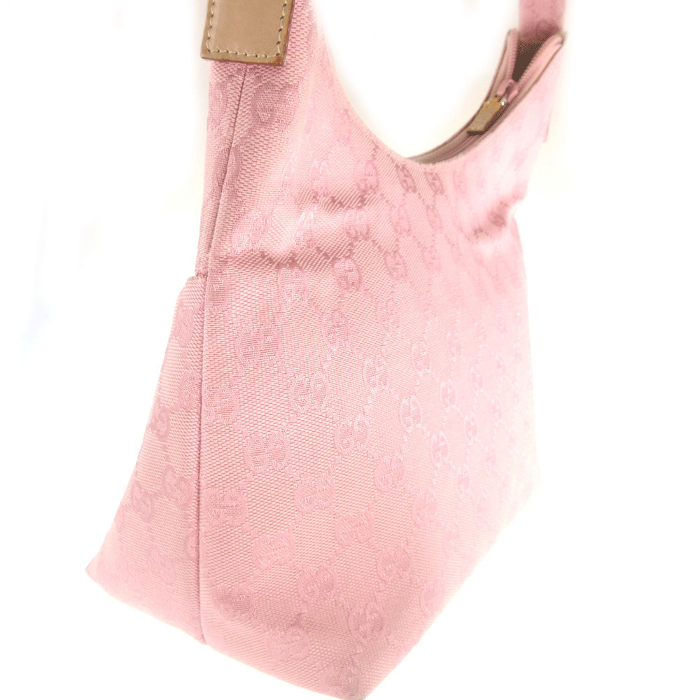 Gucci Bag Pink Monogram Canvas Hobo Shoulder GG